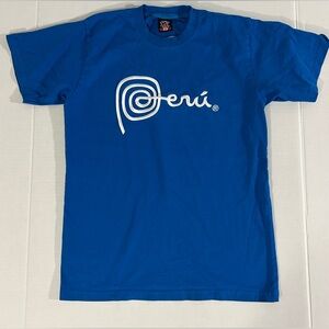 Blue Perú Graphic Tee - Small Youth Size | Peru Inka Shirt